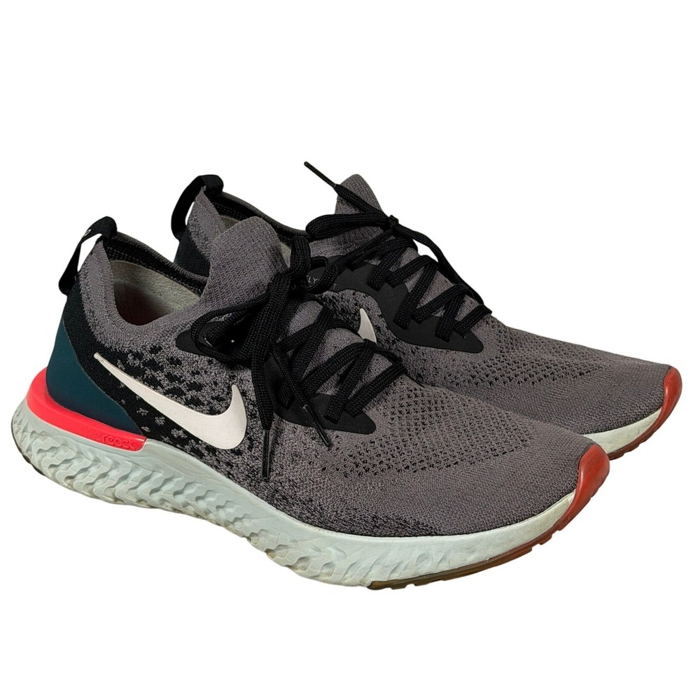 Nike Epic React Flyknit Mens‎ Size 9 Running Shoes Gunsmoke Black AQ0067-010
